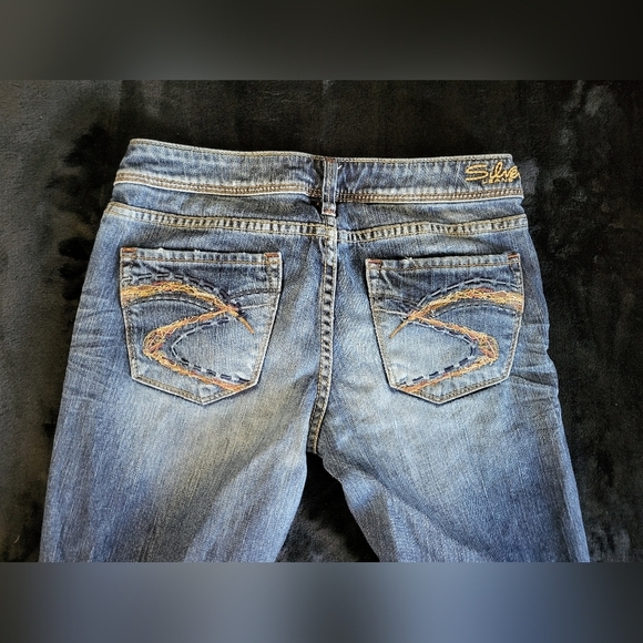 Silver - Women's Aiko Wide Leg Blue Jeans- Size 29 - Picture 7 of 7